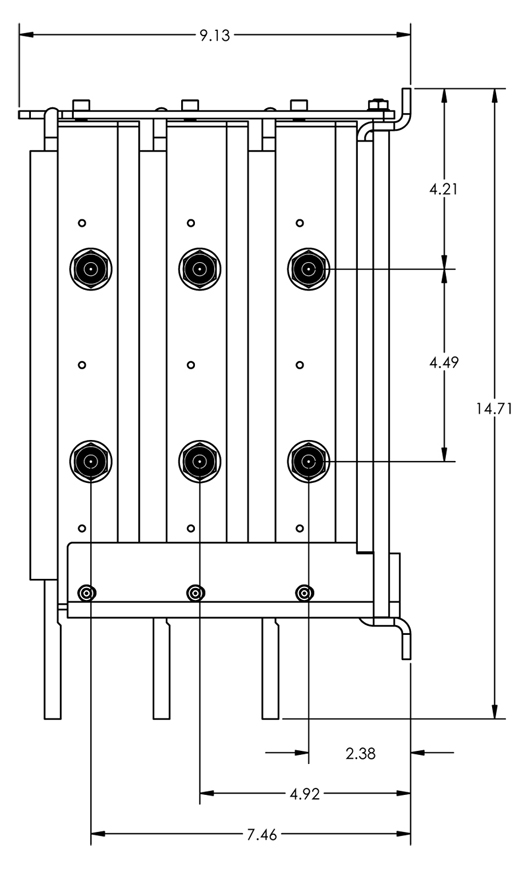 side view 3 cell stack